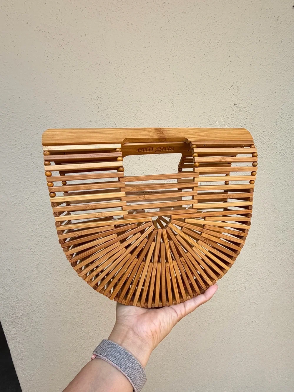 New Cult Gaia Ark Mini Bamboo Bag Natural